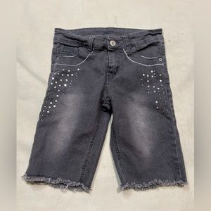 Pony Tails  sz 10  kids  gray bermuda denim shorts 0600